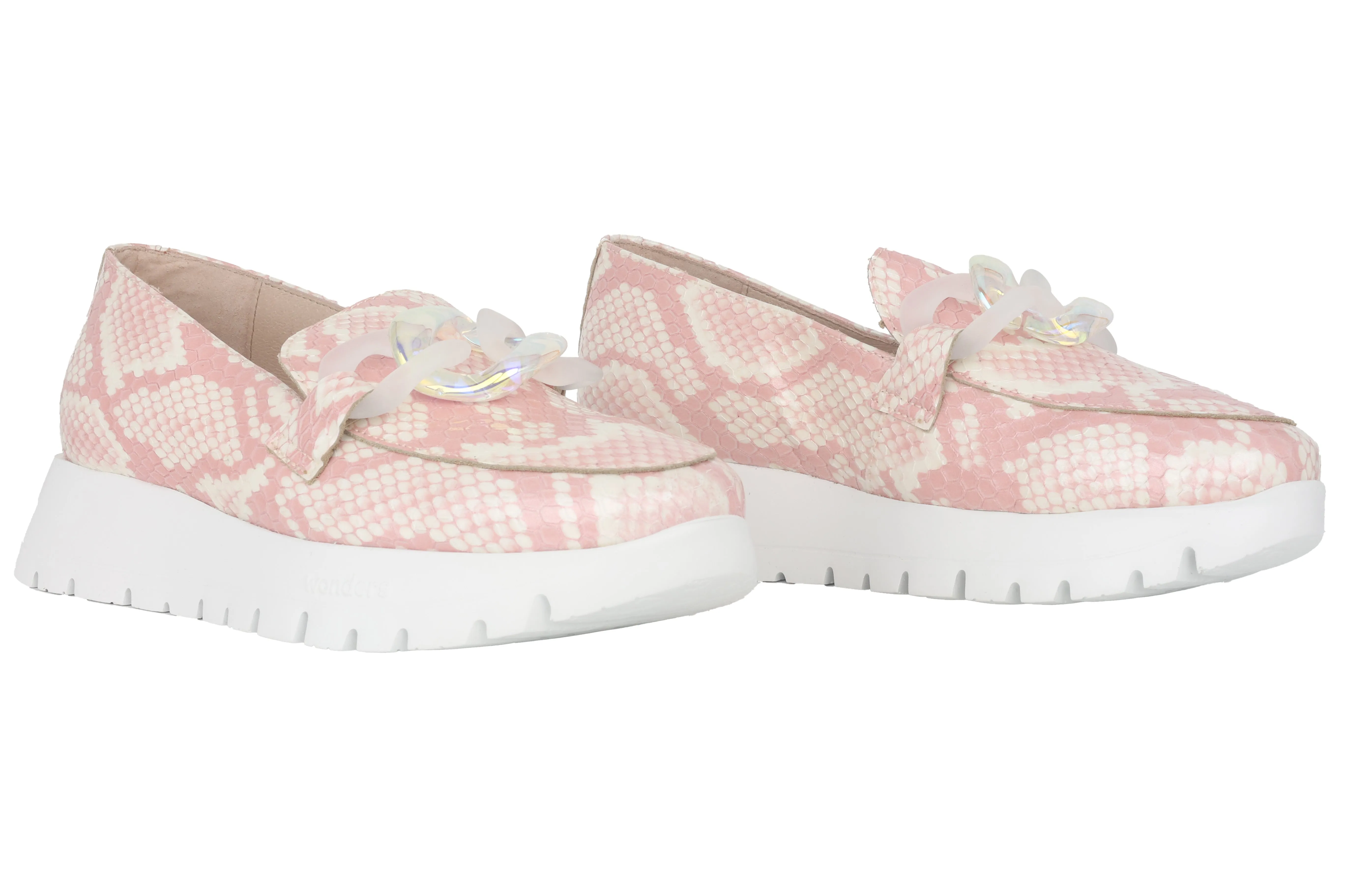'Rose' women's loafer - Pink silver