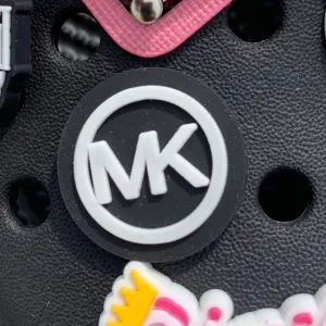 SHOE CHARMS - BLACK/WHITE MK
