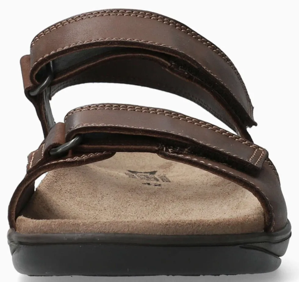 SIMON'  men's sandal - dark Brown