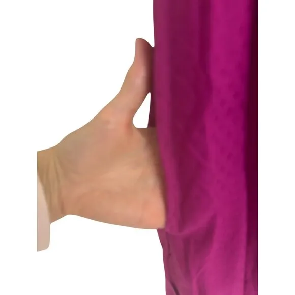 Size 2X 20 22 NEW BRILLIANT MAGENTA SMOCKED BODICE MAXI‎ DRESS W/POCKETS Plus Sz
