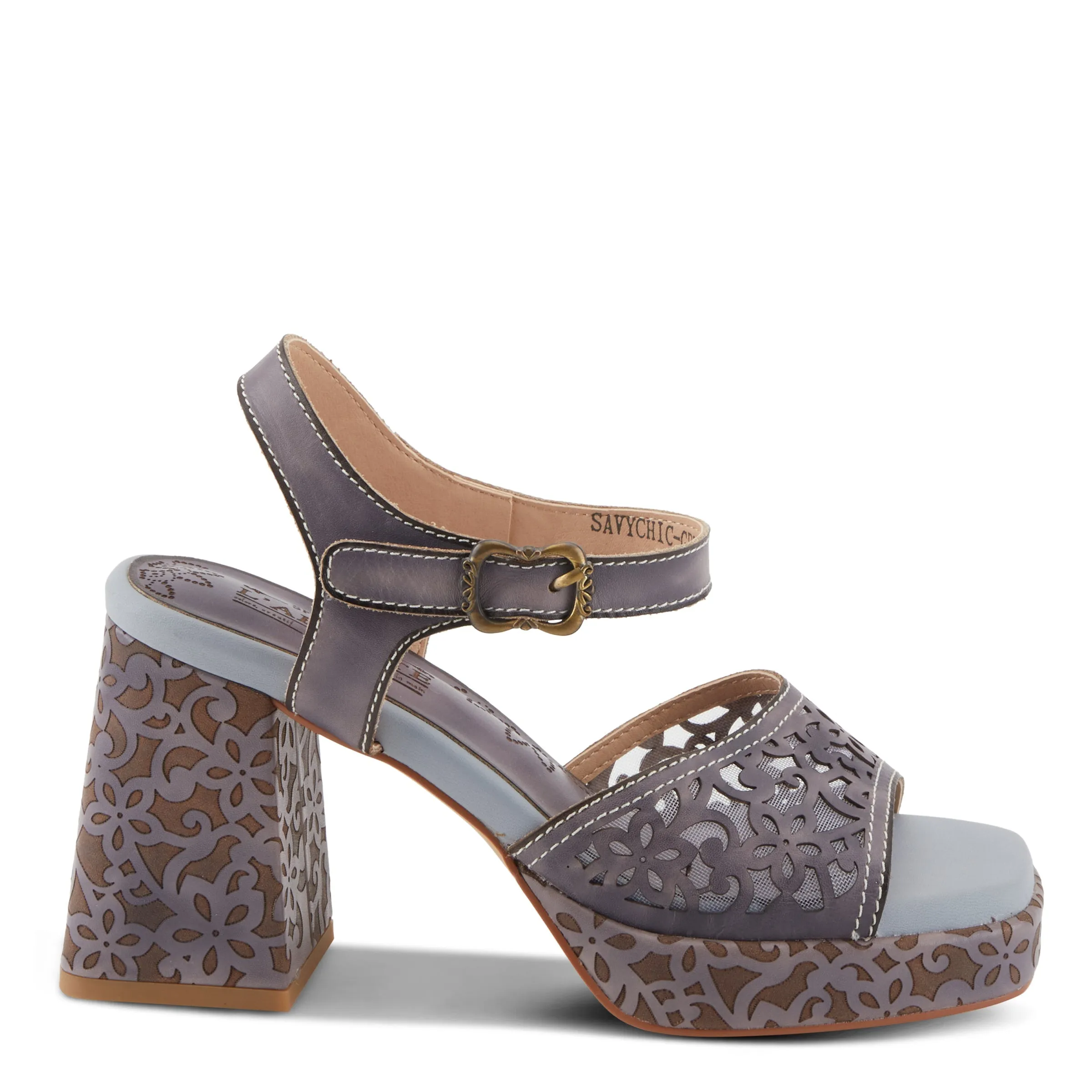 Spring Step Shoes  L'Artiste Savychic Women's Leather Sandals 3.5" Heel