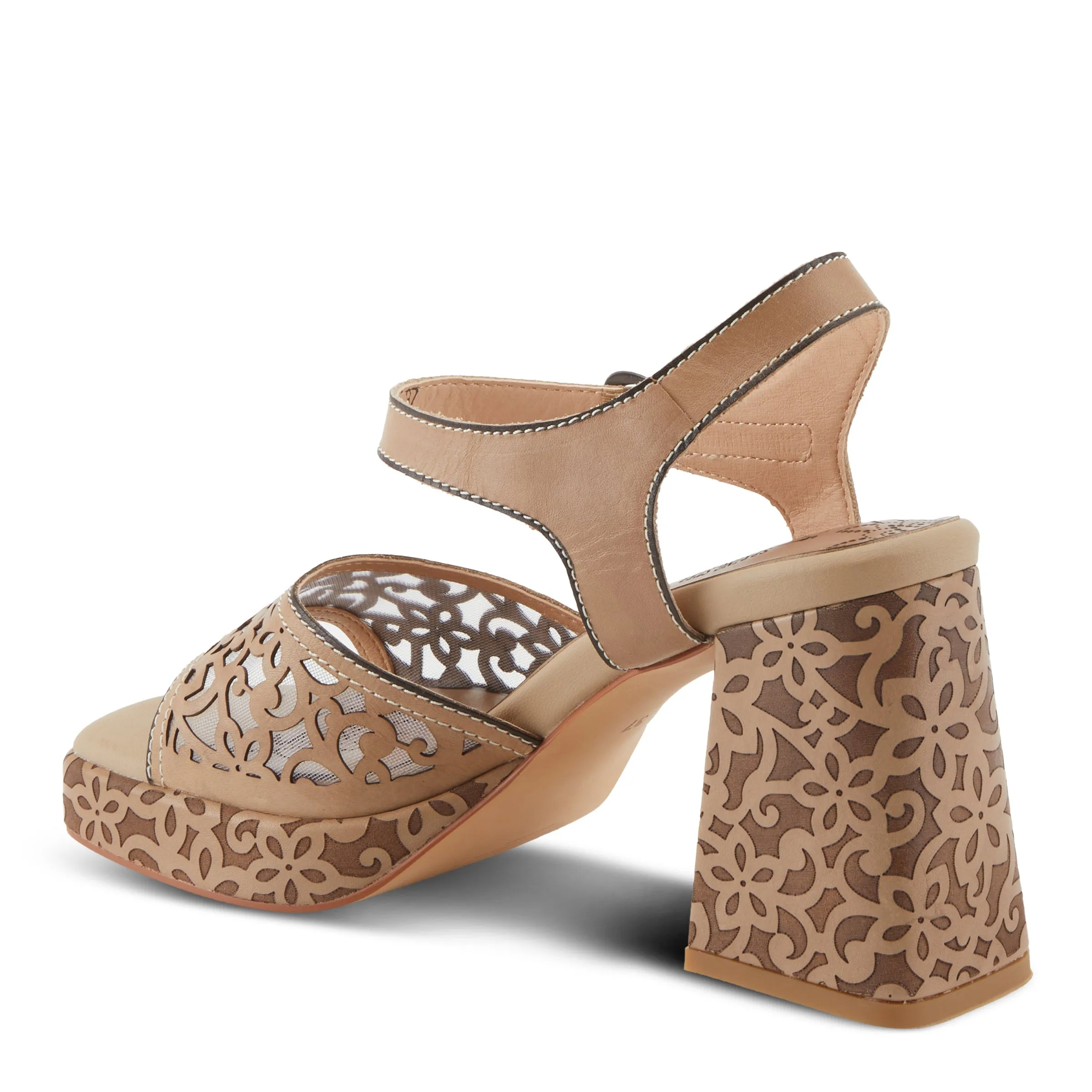 Spring Step Shoes  L'Artiste Savychic Women's Leather Sandals 3.5" Heel