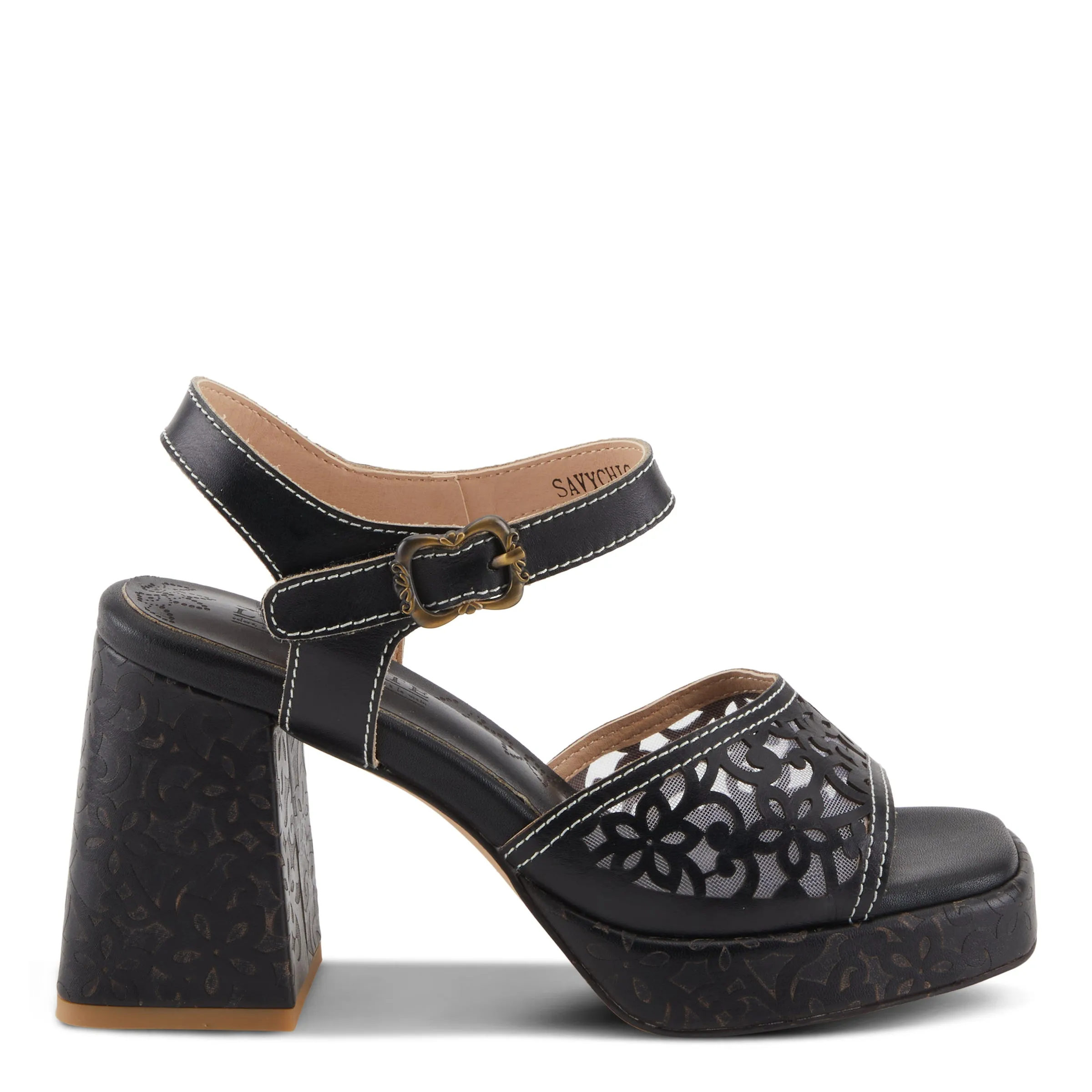 Spring Step Shoes  L'Artiste Savychic Women's Leather Sandals 3.5" Heel