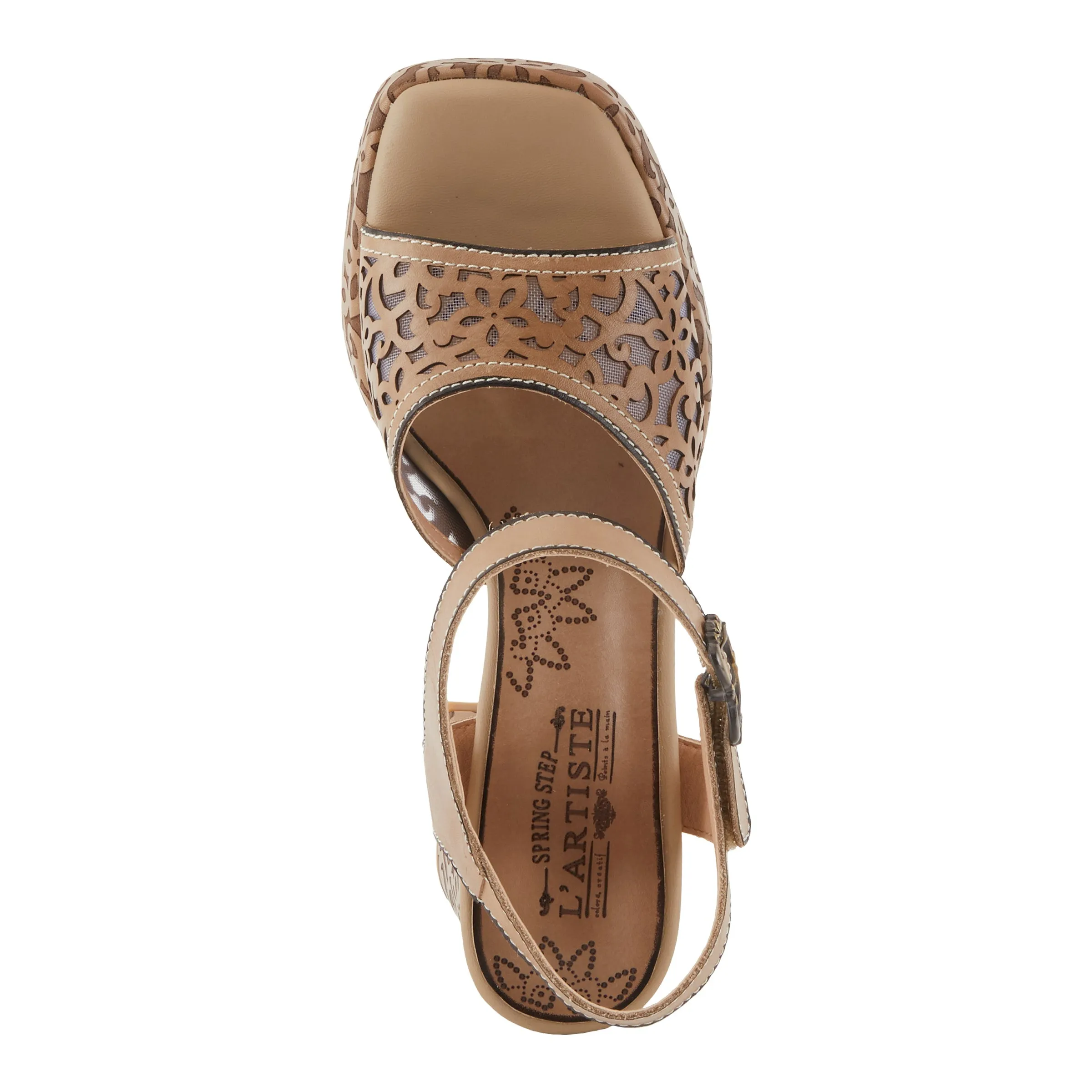 Spring Step Shoes  L'Artiste Savychic Women's Leather Sandals 3.5" Heel