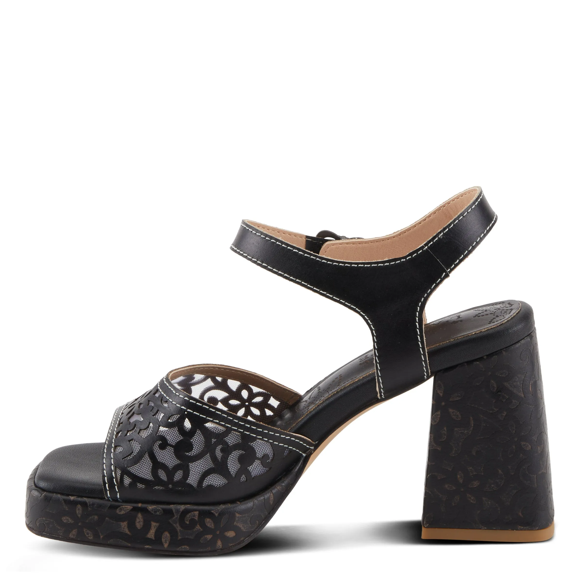 Spring Step Shoes  L'Artiste Savychic Women's Leather Sandals 3.5" Heel