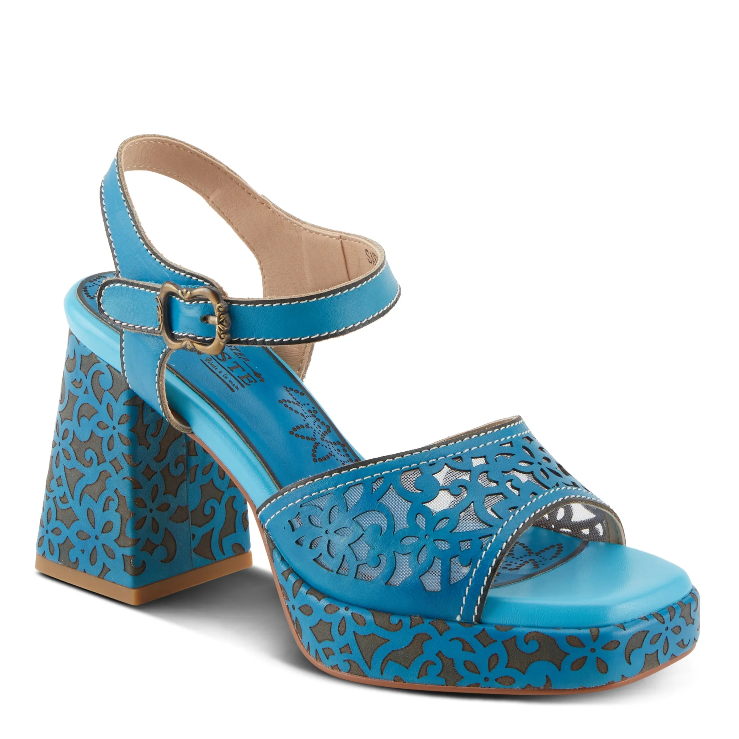 Spring Step Shoes  L'Artiste Savychic Women's Leather Sandals 3.5" Heel