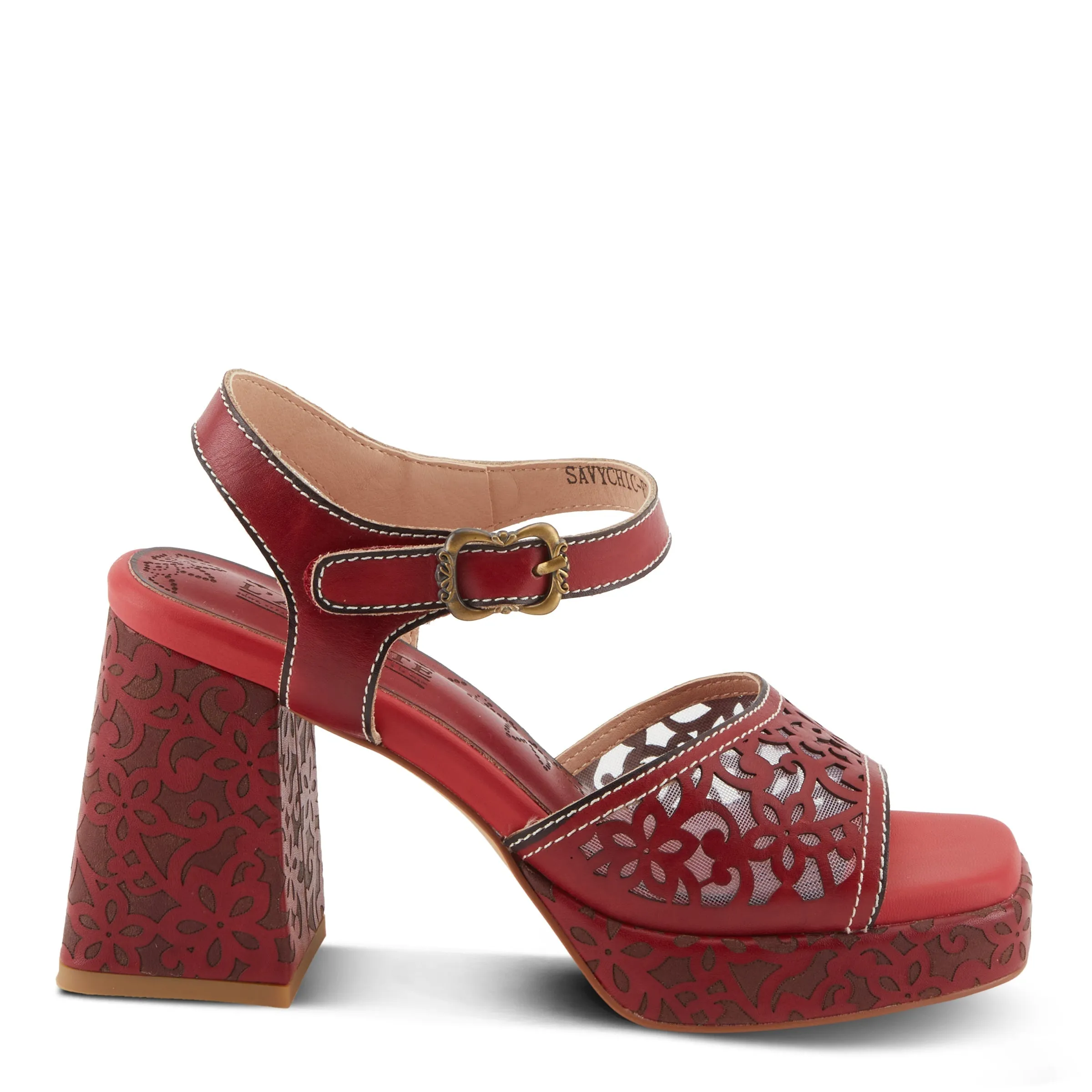 Spring Step Shoes  L'Artiste Savychic Women's Leather Sandals 3.5" Heel
