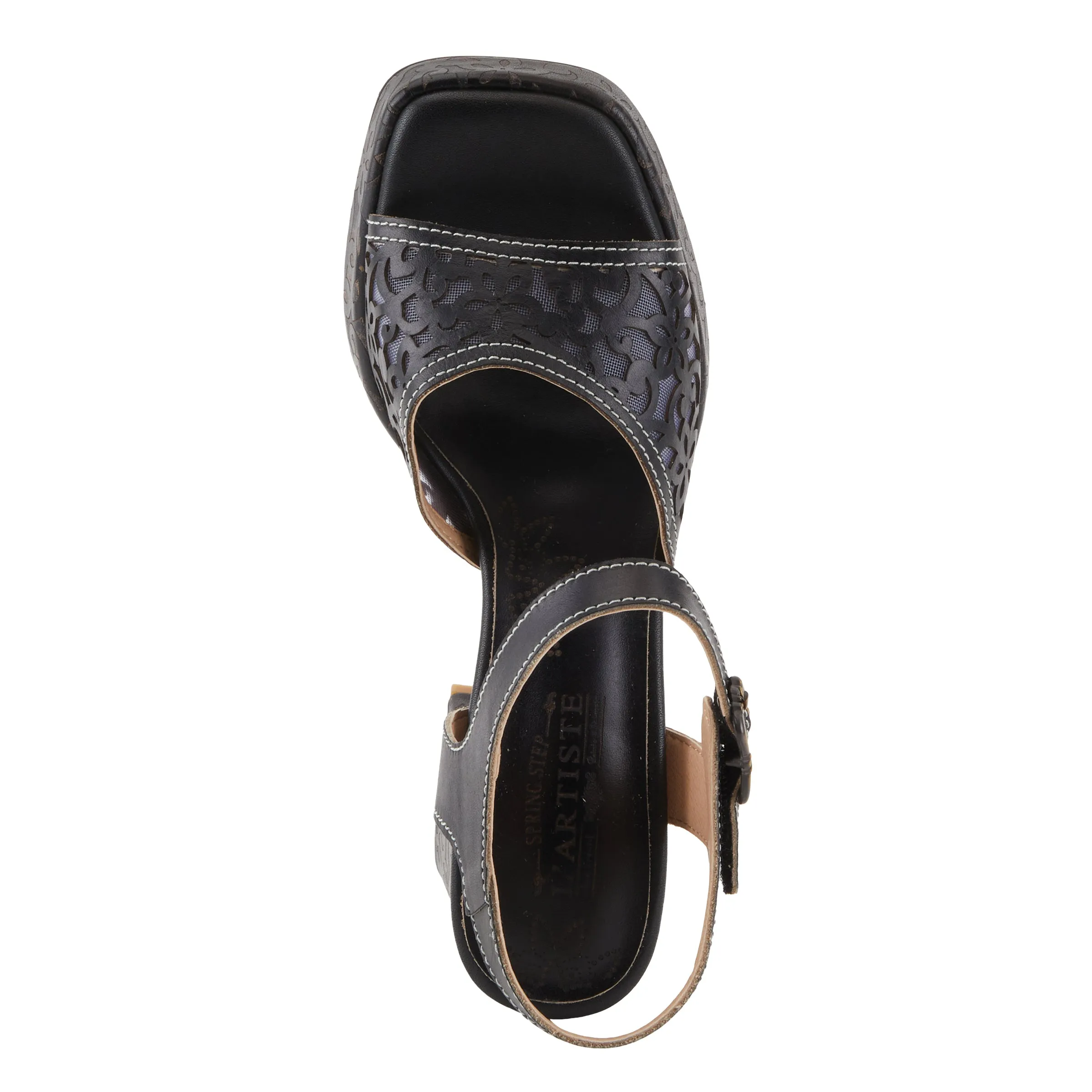 Spring Step Shoes  L'Artiste Savychic Women's Leather Sandals 3.5" Heel