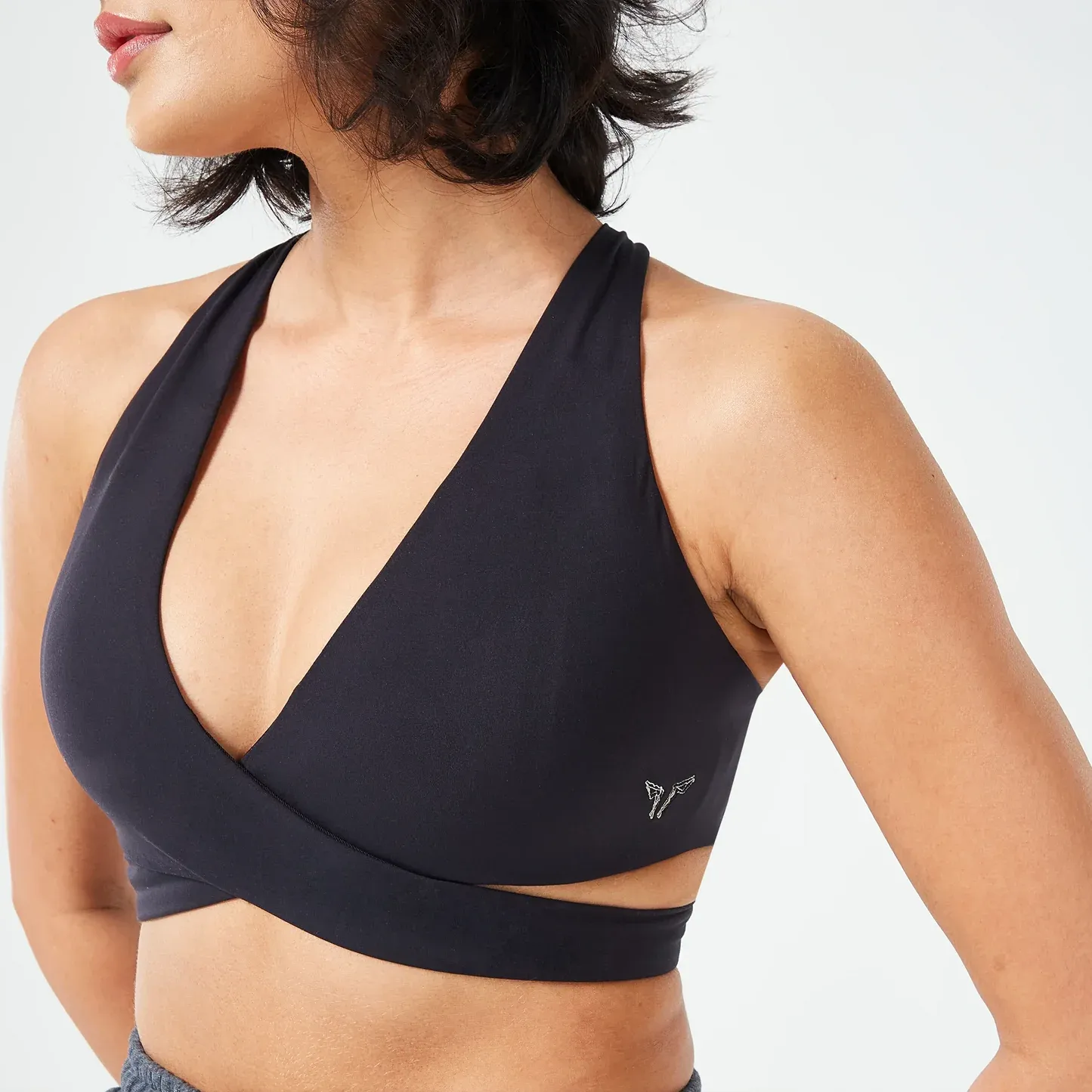 SQUATWOLF RETROGRADE CRISS CROSS BRA TOP