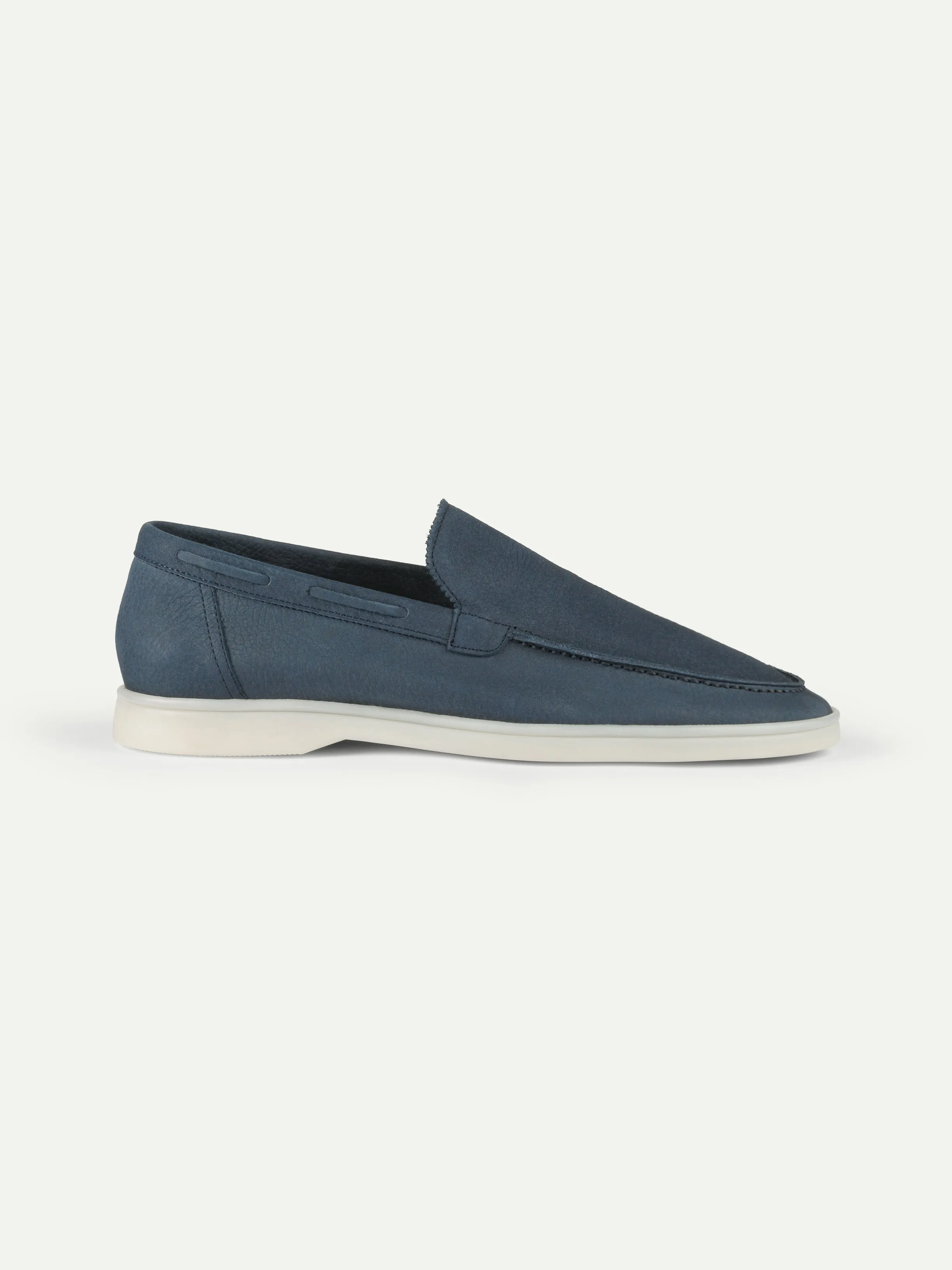 Steel Blue Nubuck - Yacht Loafers