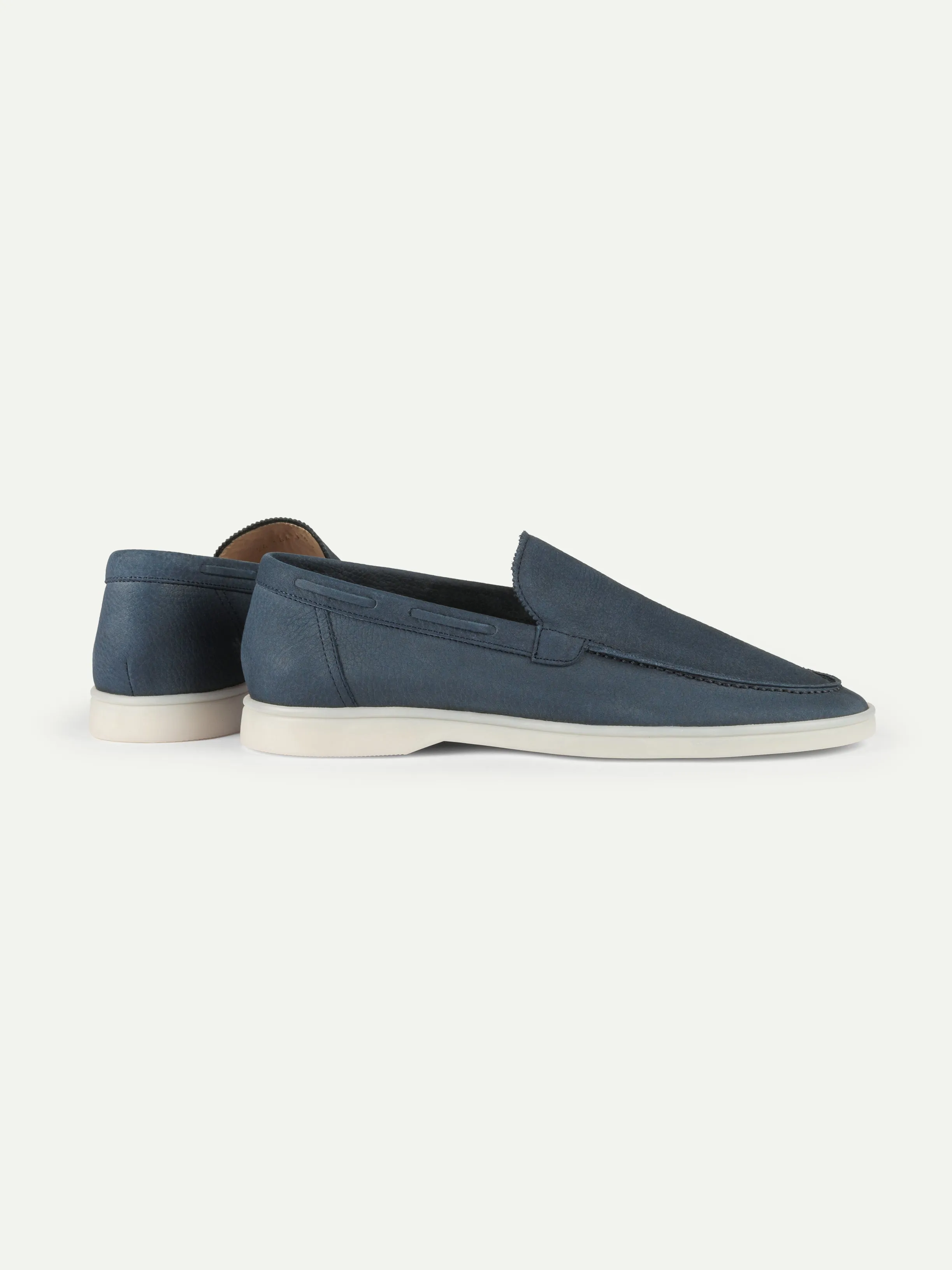 Steel Blue Nubuck - Yacht Loafers