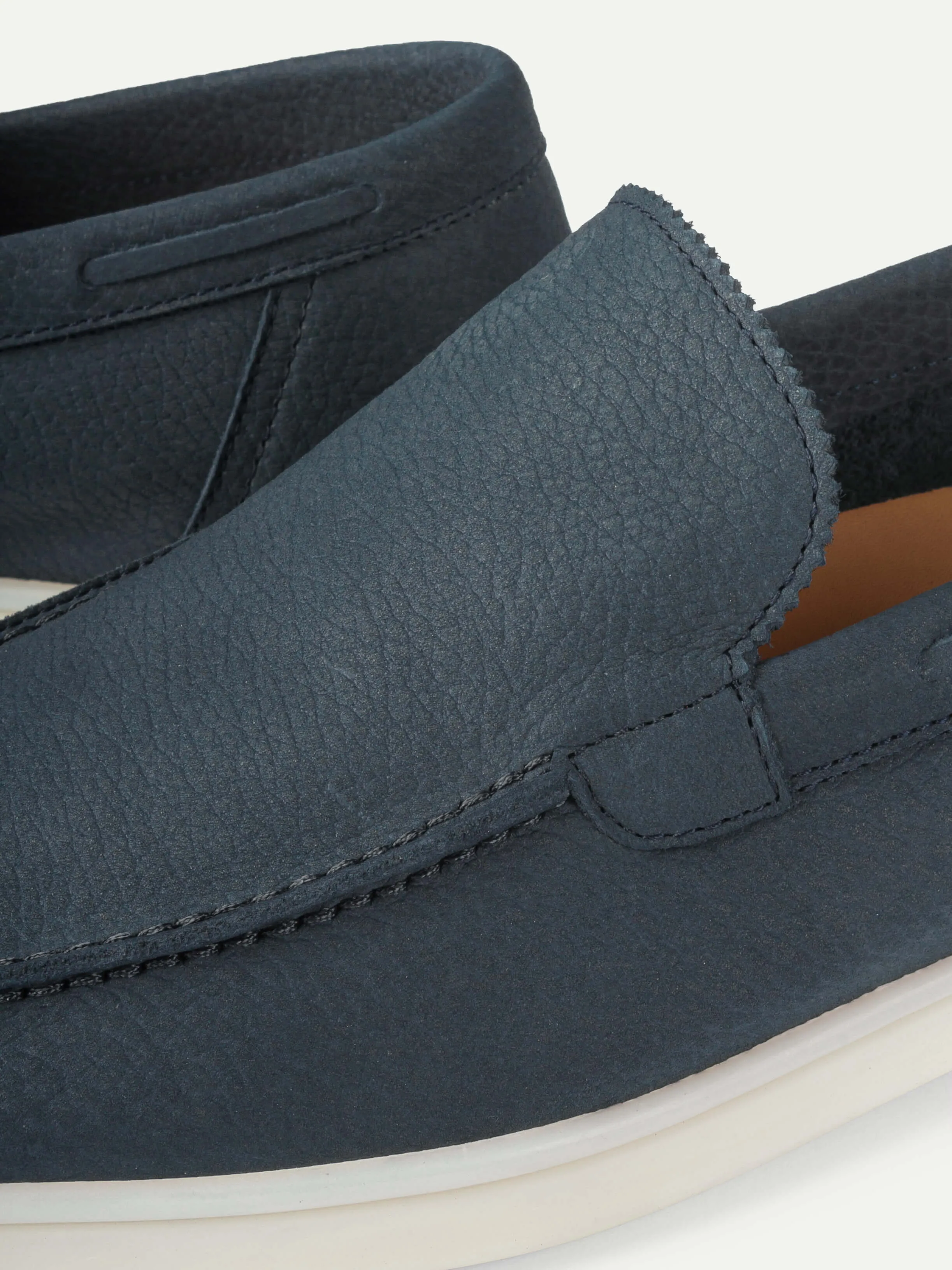 Steel Blue Nubuck - Yacht Loafers