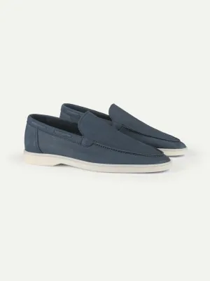 Steel Blue Nubuck - Yacht Loafers