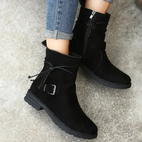 Suede Zip Boots