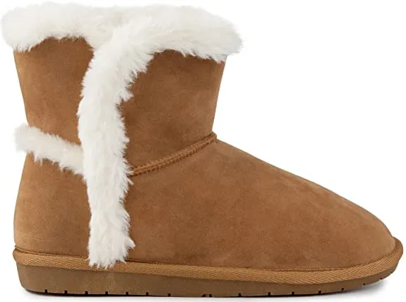 Sugar Womens Brown Comfort Poppy Round Toe Snow Boots 9 M