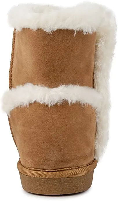 Sugar Womens Brown Comfort Poppy Round Toe Snow Boots 9 M