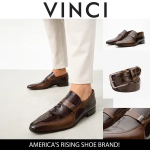 The Kazablanka Brown Leather Bit Loafer Men  Shoe