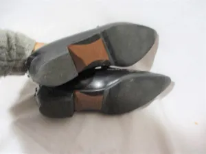 TODS ITALY LEATHER Driving Walking Slip On Moc Shoe Pointy Toe BLACK 7.5