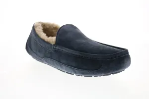 UGG Ascot 5775 Mens Blue Suede Lace Up Moccasin Slippers Shoes