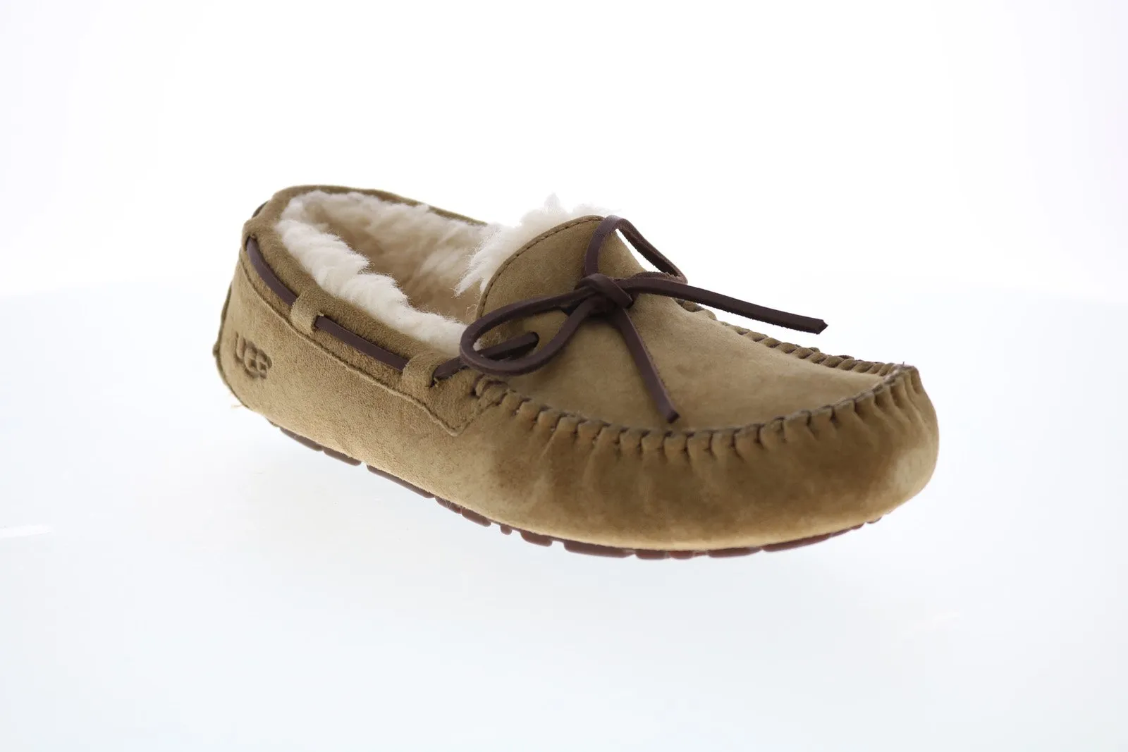 UGG Dakota 5612 Womens Brown Suede Lace Up Moccasin Slippers Shoes
