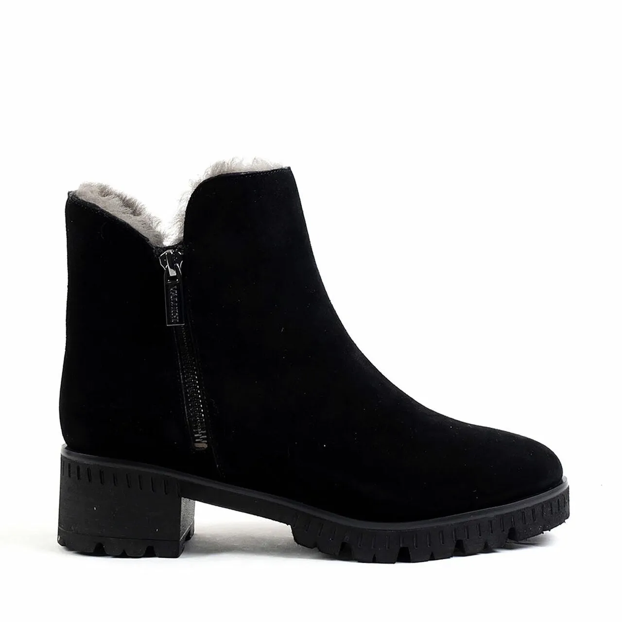 VALDINI IVORY BLACK SUEDE