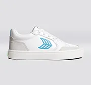 VALLELY White Leather Vintage White Suede Argentina Blue Logo Sneaker Men