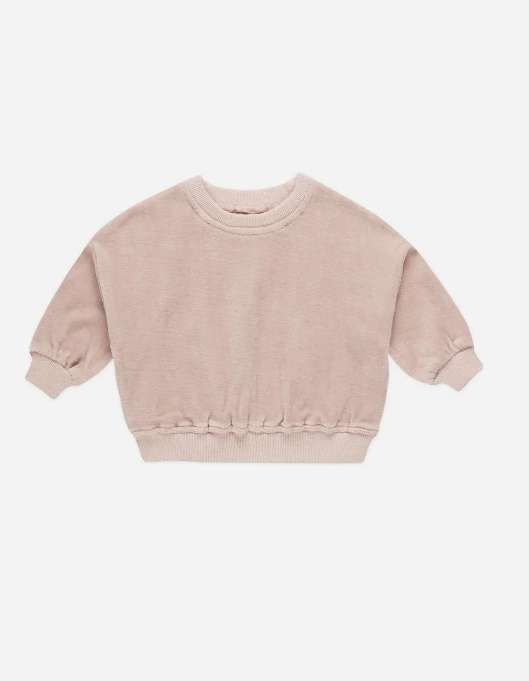 Velour Relaxed Sweatshirt - Blush