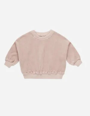 Velour Relaxed Sweatshirt - Blush