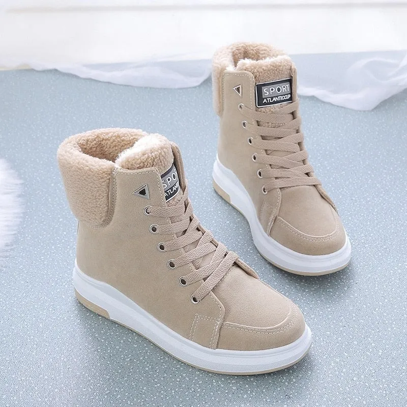 Warm snow boots with lining