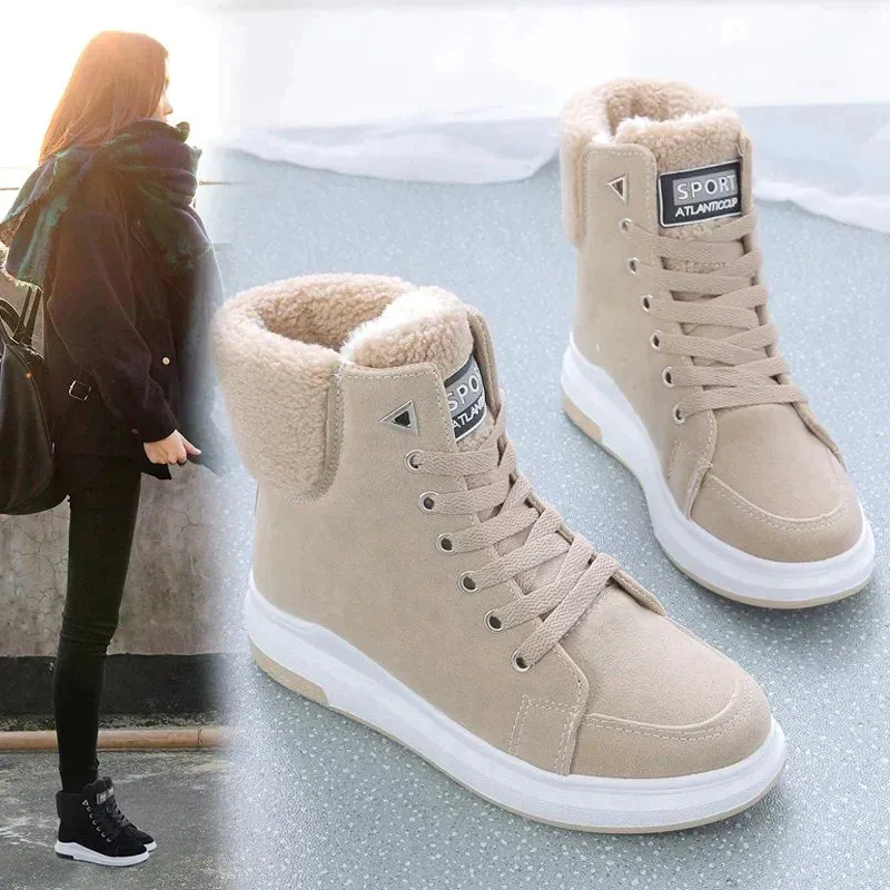 Warm snow boots with lining