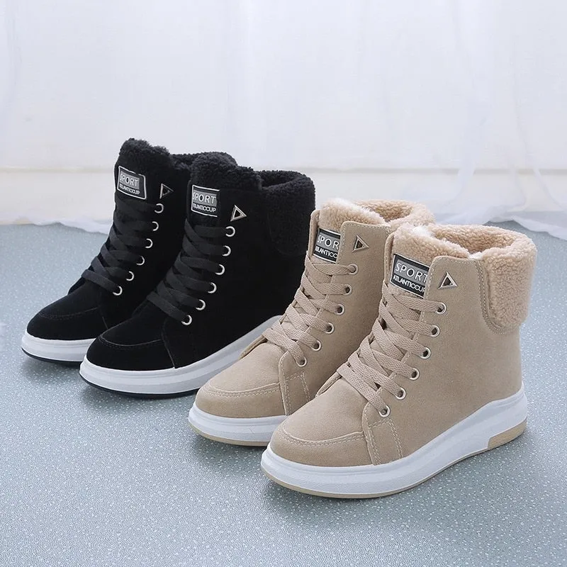 Warm snow boots with lining