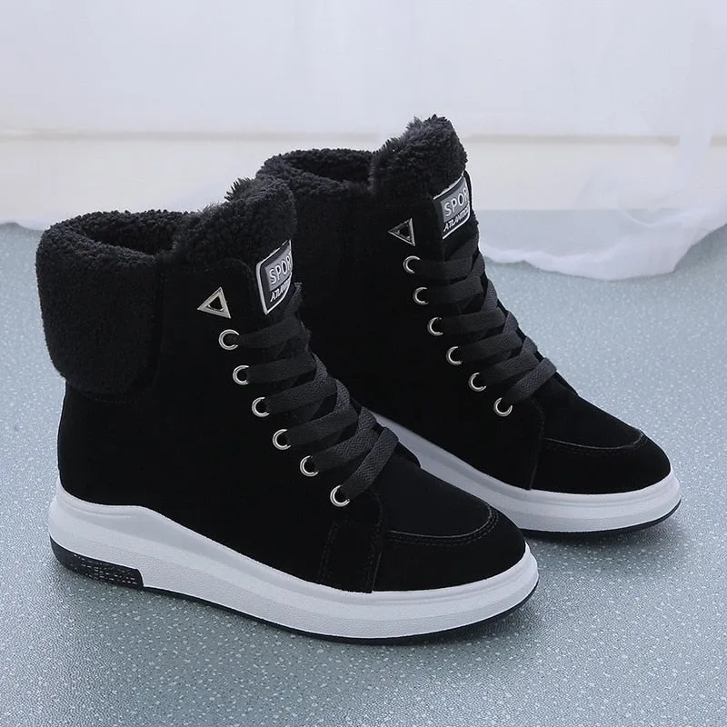 Warm snow boots with lining