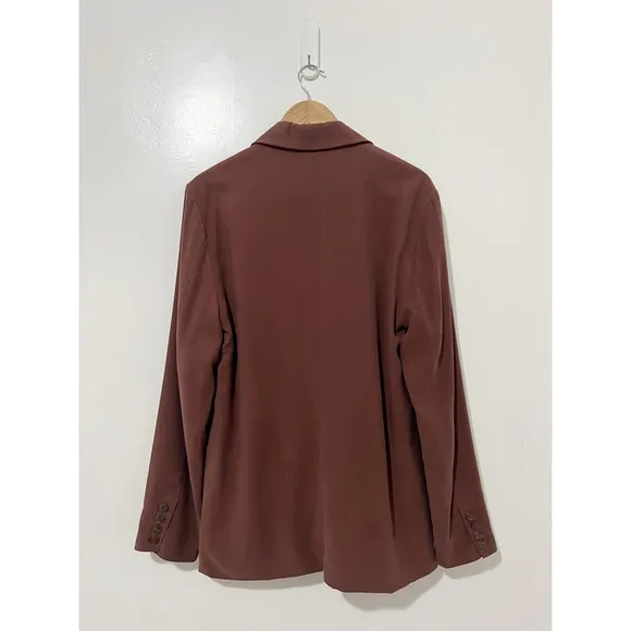 WE WORE WHAT Relaxed Brown Blazer Size Medium