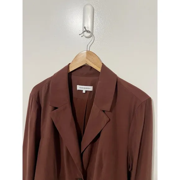 WE WORE WHAT Relaxed Brown Blazer Size Medium