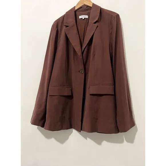 WE WORE WHAT Relaxed Brown Blazer Size Medium