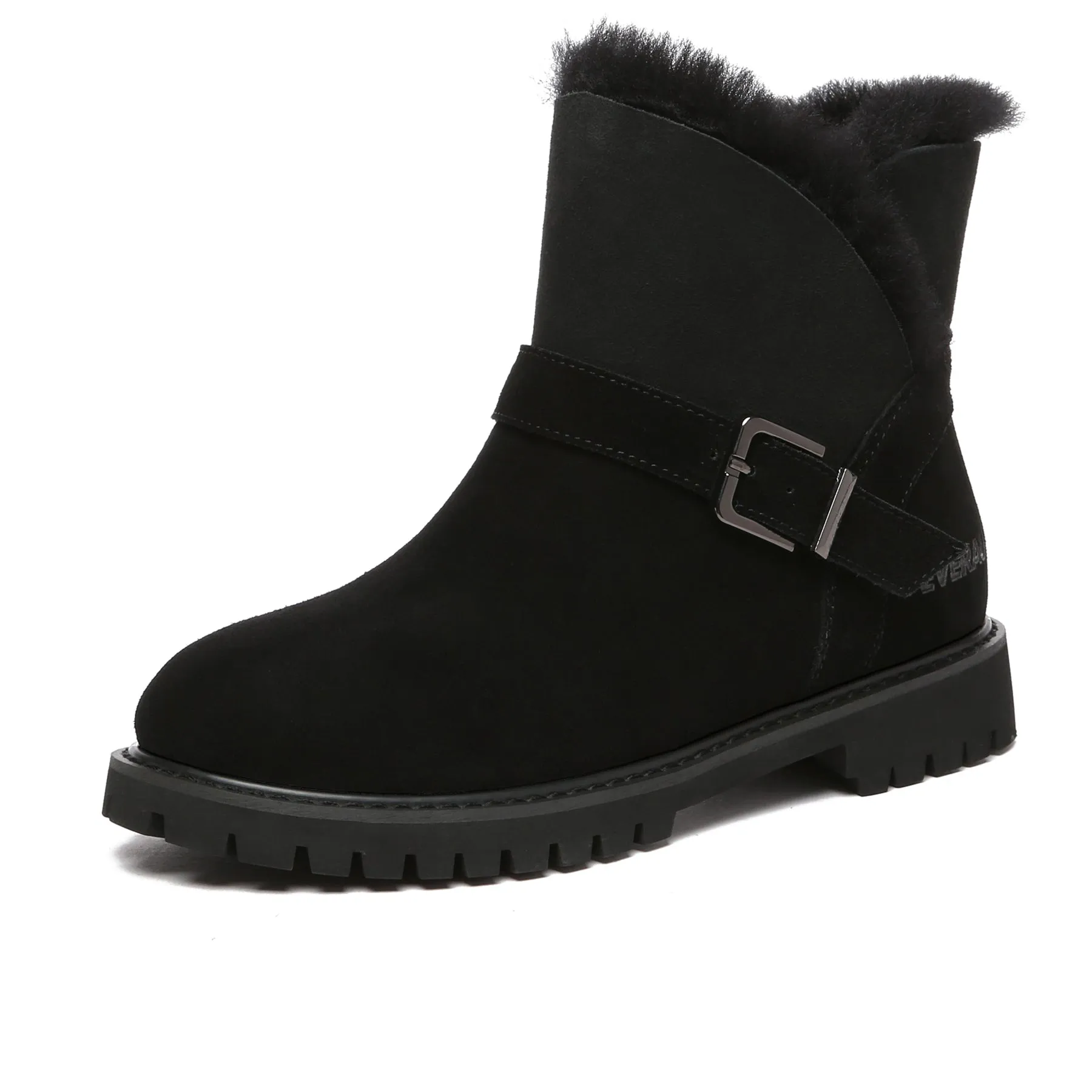 Women Buckle Mini Boots