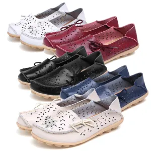 Women Casual Shoes Breathable Leather Loafers