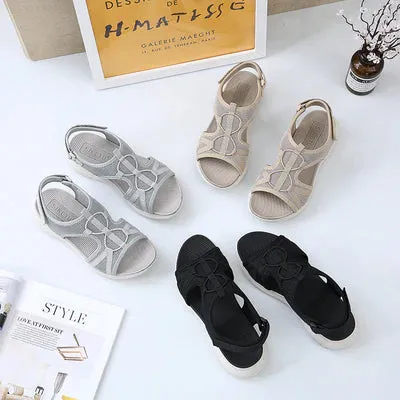 Women Solid Color Hollow Out Casual Lady Sandals