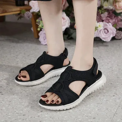 Women Solid Color Hollow Out Casual Lady Sandals