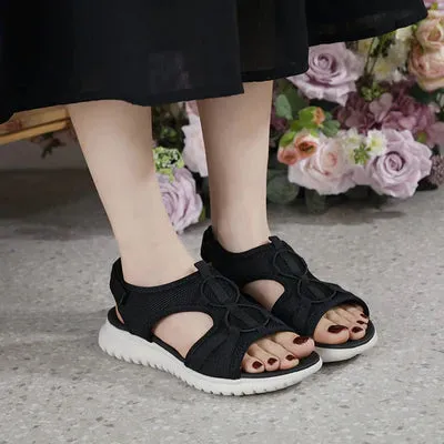 Women Solid Color Hollow Out Casual Lady Sandals
