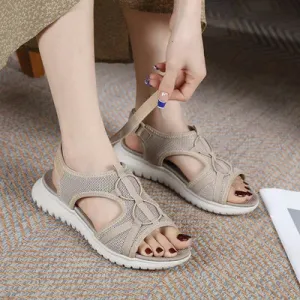 Women Solid Color Hollow Out Casual Lady Sandals