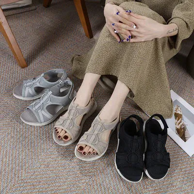 Women Solid Color Hollow Out Casual Lady Sandals