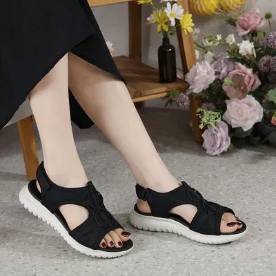 Women Solid Color Hollow Out Casual Lady Sandals