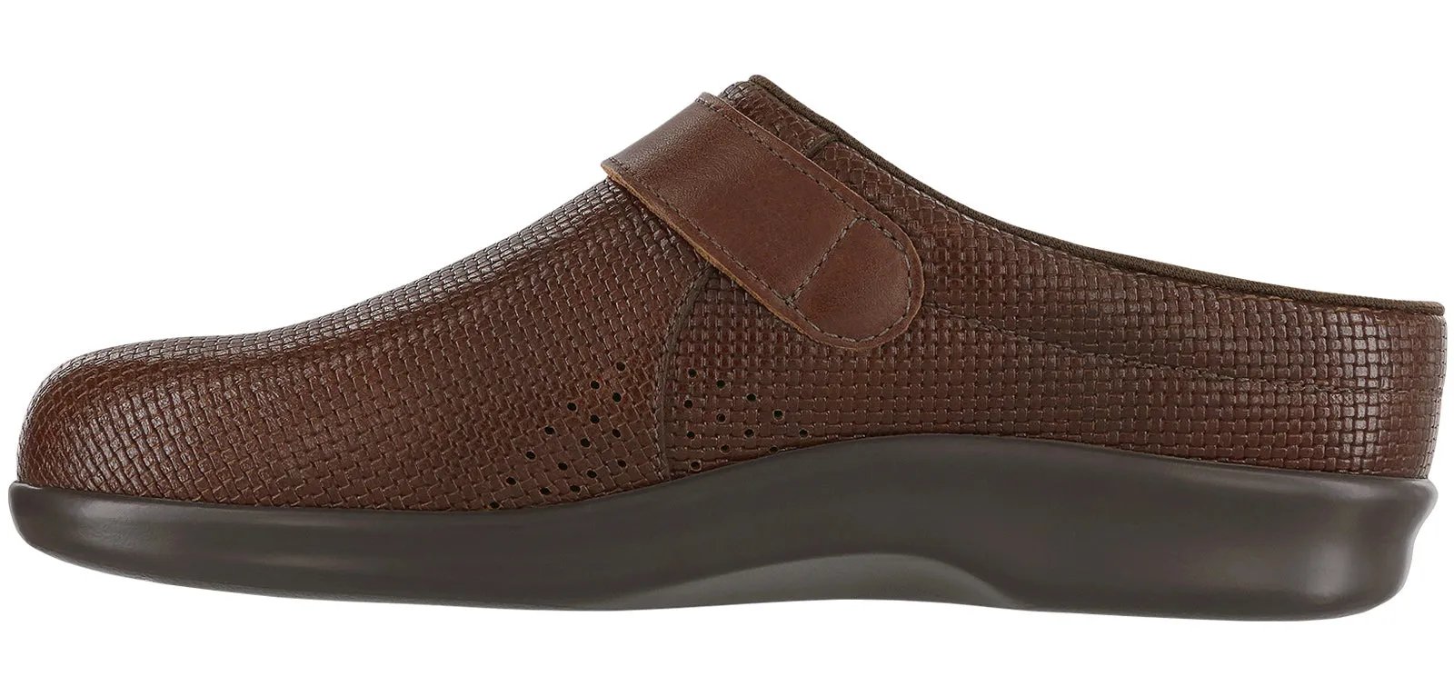 Women's Clog Slip On Loafer in Woven Brown