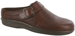 Women's Clog Slip On Loafer in Woven Brown