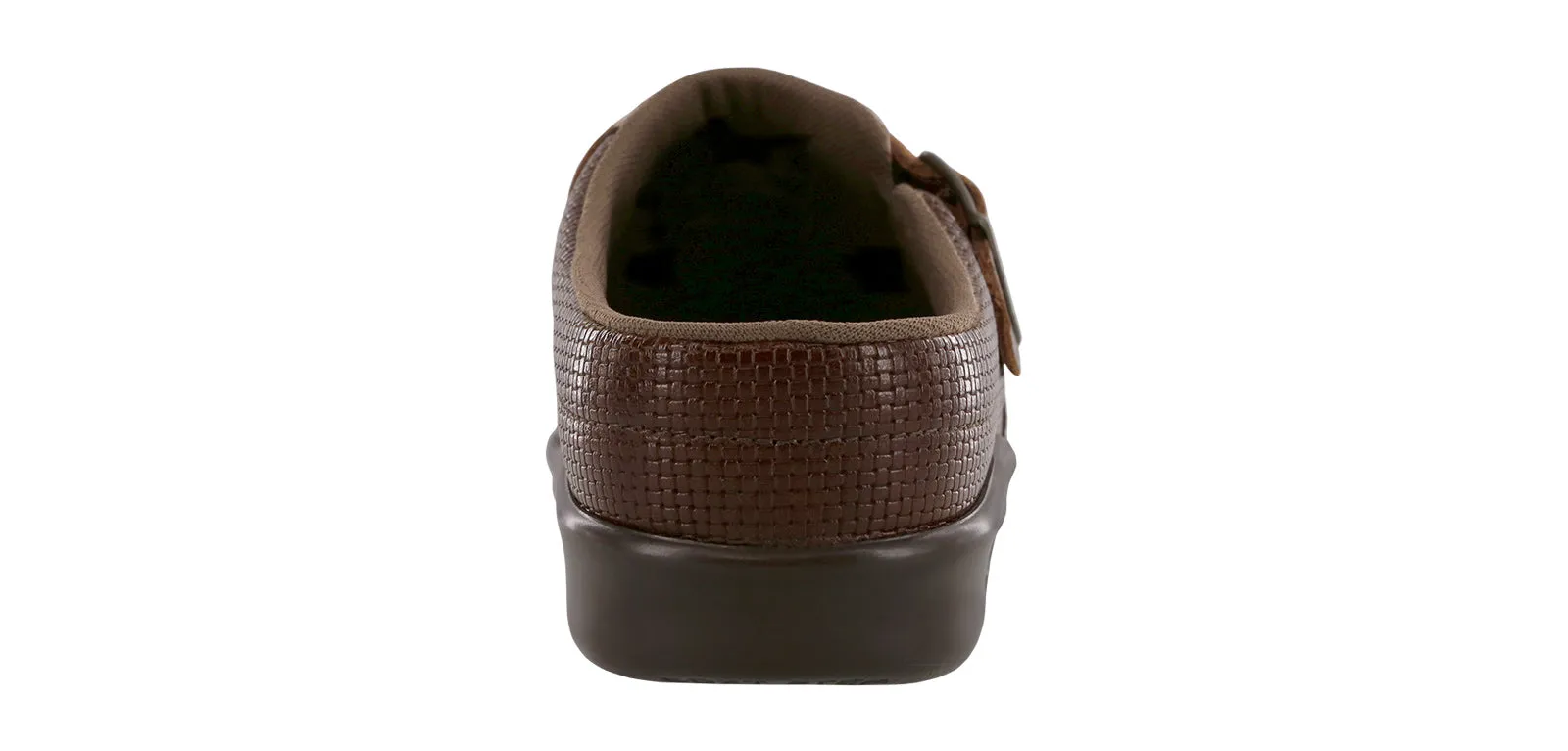 Women's Clog Slip On Loafer in Woven Brown
