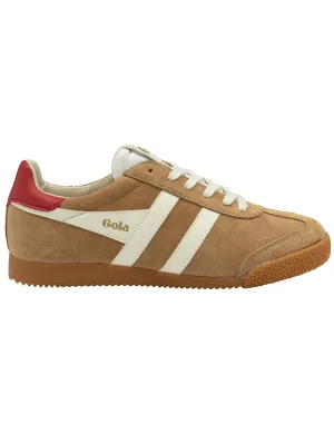 Women's Elan Sneaker, Caramel/White/Red