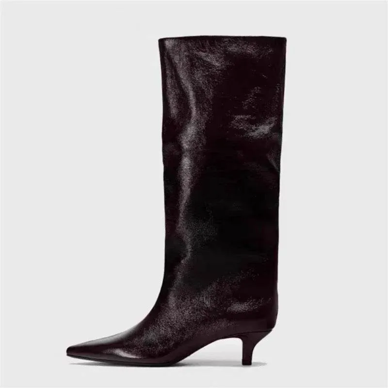Women's Knee-High Boots - Thin Low Heels - LH8121