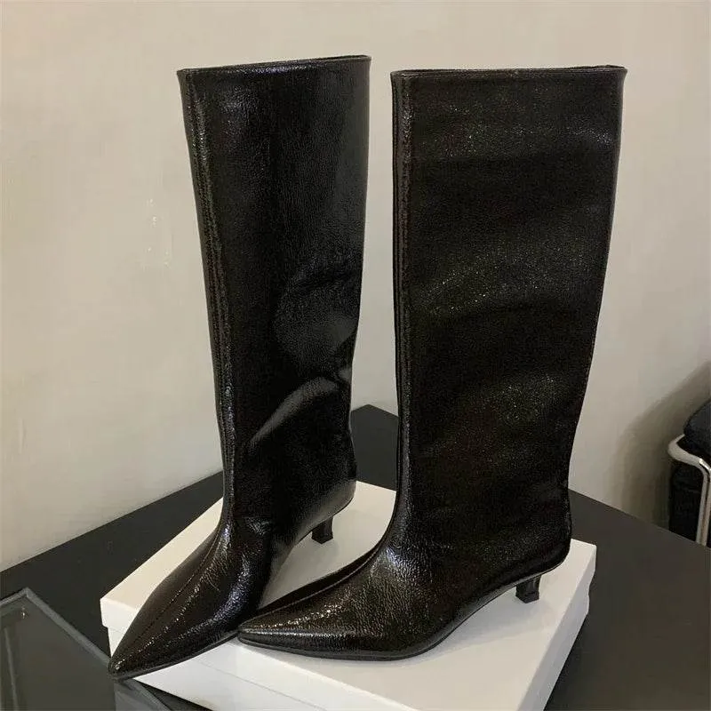 Women's Knee-High Boots - Thin Low Heels - LH8121