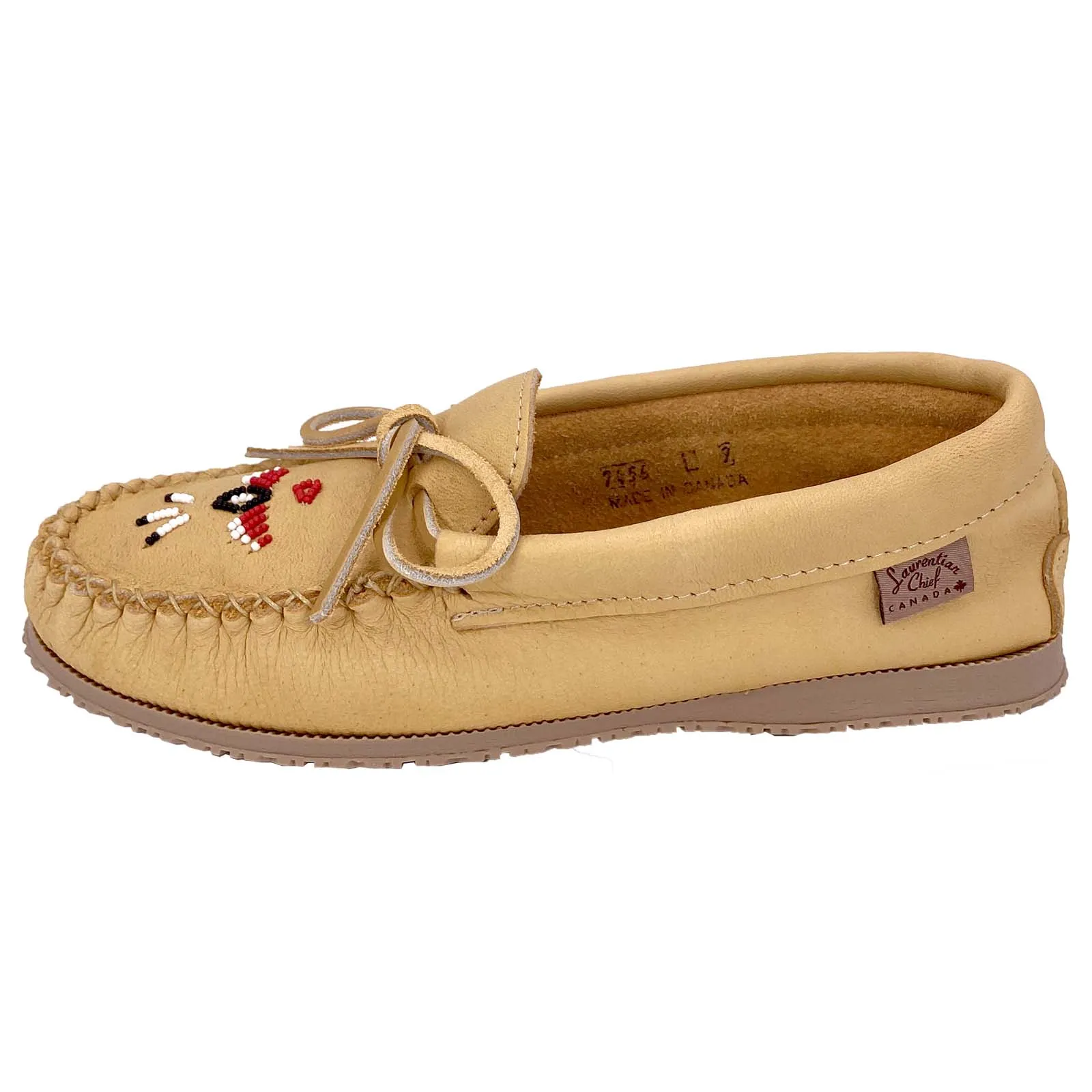 Women's Moose Hide Beaded Moccasin Shoes